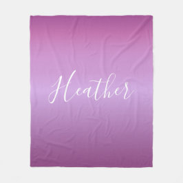Lila Violette und benutzerdefiniertes weißes Skrip Fleecedecke