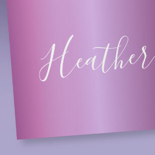 Lila Violette und benutzerdefiniertes weißes Skrip Geschenkpapier