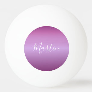 Lila Violette und benutzerdefiniertes weißes Skrip Tischtennisball