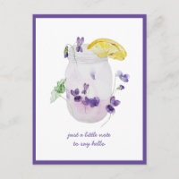 Lila Violetten, Lemonade Mason Jar Denken Sie an S