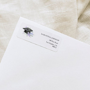 Lila violetter Blumen-Abschlussumhang