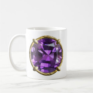 Lila, violetter Edelstein Kaffeetasse