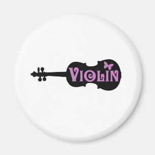 Lila Violinen-T - Shirt Magnet