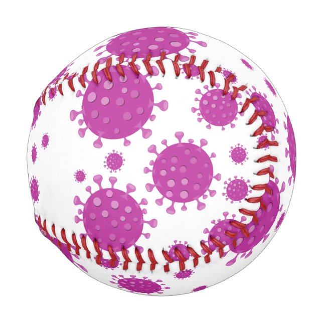 Lila Viruspartikel Baseball (Rückseite Links)