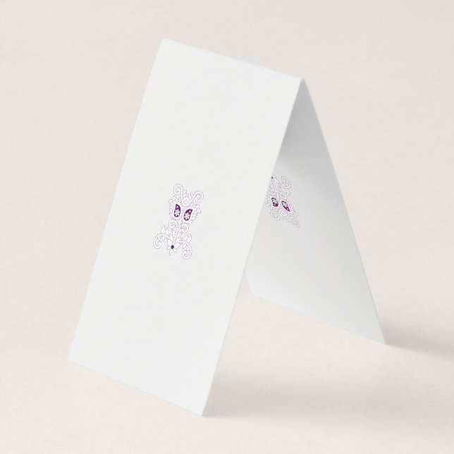 Lila Visitenkarten | Elegante benutzerdefinierte D (Rückseite)