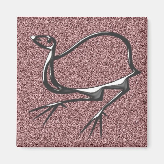Lila Vogel Magnet (Vorne)