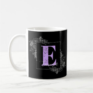 Lila Vollblutschmetterlingsmaske - Letter E Kaffeetasse