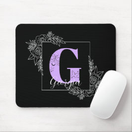 Lila Vollblutschmetterlingsmaske - Letter G Mousepad