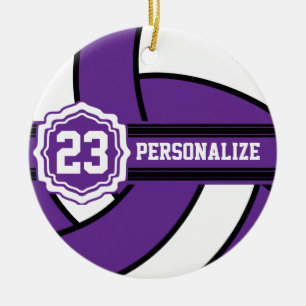 Lila Volleyball   DIY Name and number Keramikornament