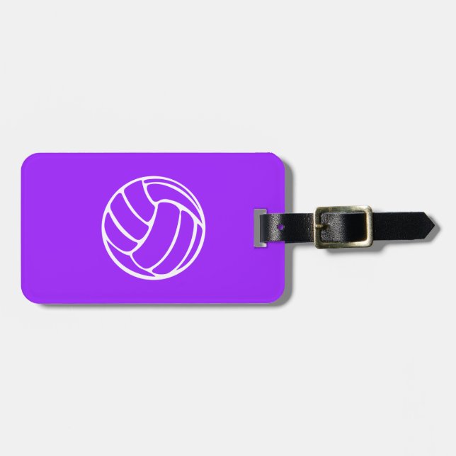 Lila Volleyball-Gepäck-Umbau Gepäckanhänger (Vorderseite horizontal)