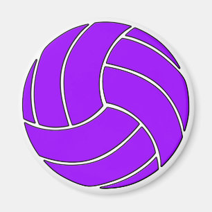 Lila Volleyball - individualisierbarer Sportspiele Magnet