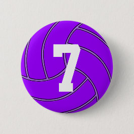 Lila Volleyball-Jersey-Nummer oder Button "Erste S