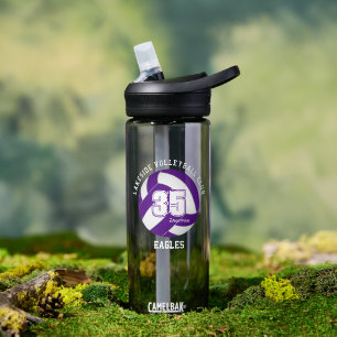 lila Volleyball-Mannschaft färbt Jungs Mädchen Trinkflasche