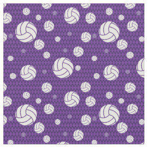 Lila Volleyball Zickzack Gemustert Stoff