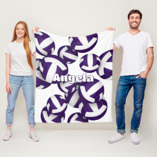 lila Volleyballclub in Farben - Dekoration des Spo Fleecedecke