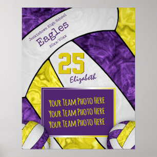 lila Volleyballteam-Foto Poster