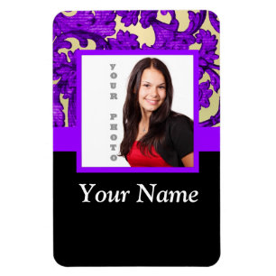 Lila Vorlage für Blumenstaub Magnet