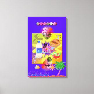 Lila Vororte Leinwanddruck