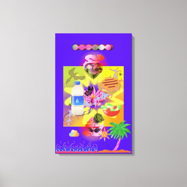 Lila Vororte Leinwanddruck (Vorderseite)