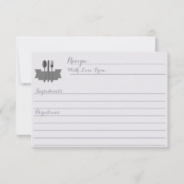 Lila Vorrat der Kochkarte Brautparty Rezept