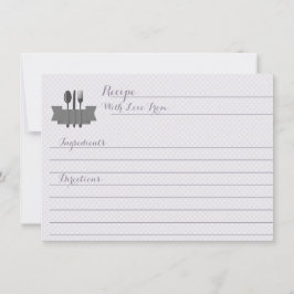 Lila Vorrat der Kochkarte Brautparty Rezept