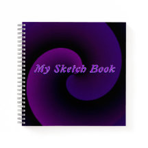 Lila Vortex Sketch Spiral Notebook