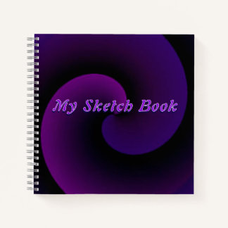 Lila Vortex Sketch Spiral Notebook Notizbuch