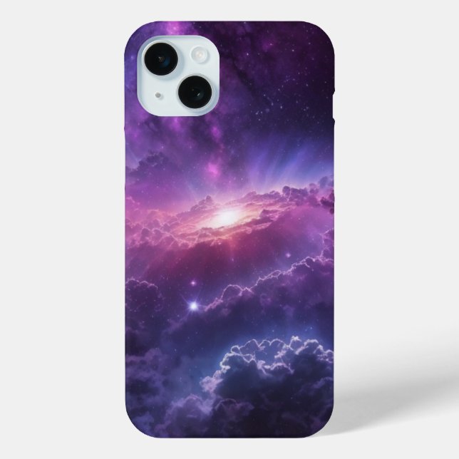 Lila Vulkan Galaxy Art iPhone 15 Pro Max Fall Case-Mate iPhone Hülle (Rückseite)