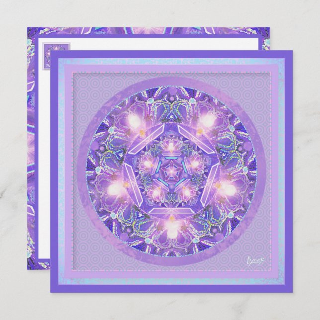 Lila W1-Blindkarte Karte (Vorne/Hinten)