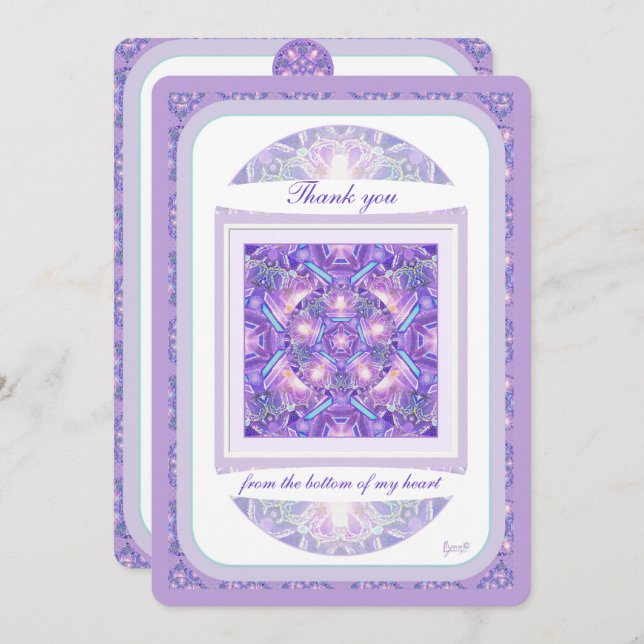 Lila W1 Dankeskarte (Vorne/Hinten)