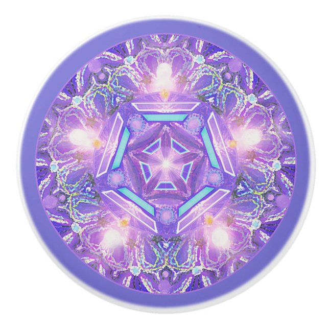 Lila W1 Keramikknauf (Vorderseite)