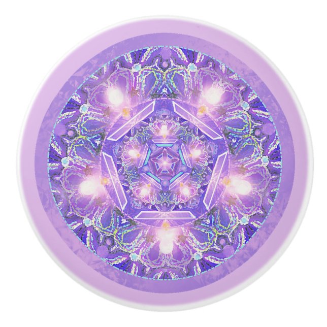 Lila W1 Keramikknauf (Vorderseite)