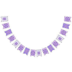 Lila W1 Wimpelkette