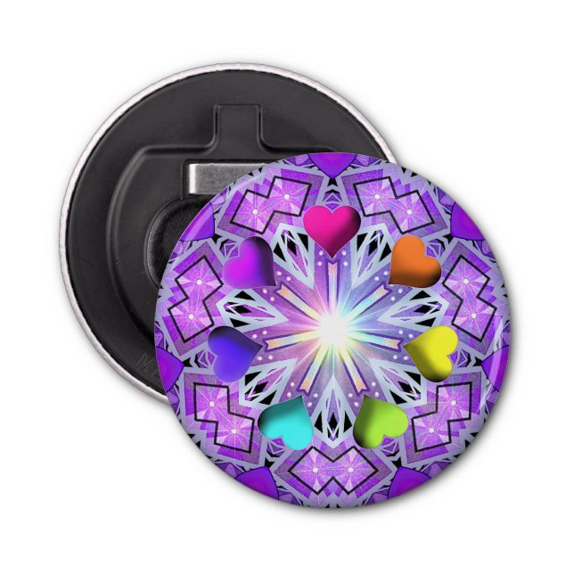 Lila W2 Flaschenöffner (Vorderseite)