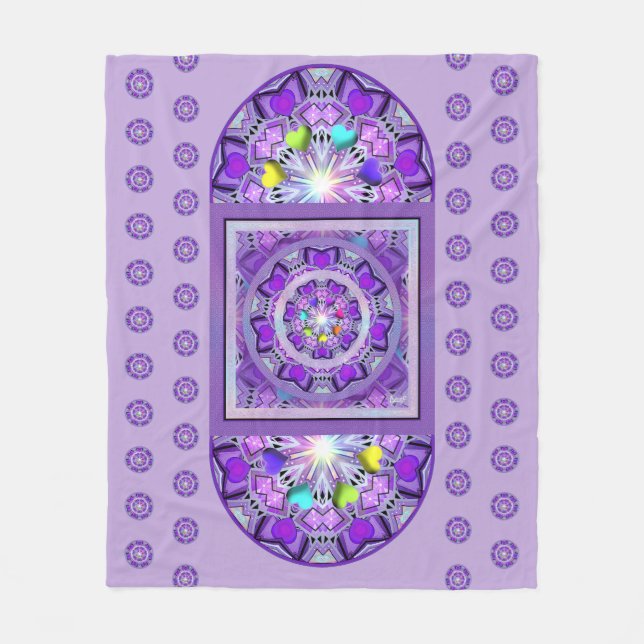 Lila W2 Fleecedecke (Vorderseite)