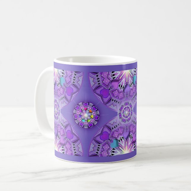 Lila W2 Kaffeetasse (Vorderseite Links)