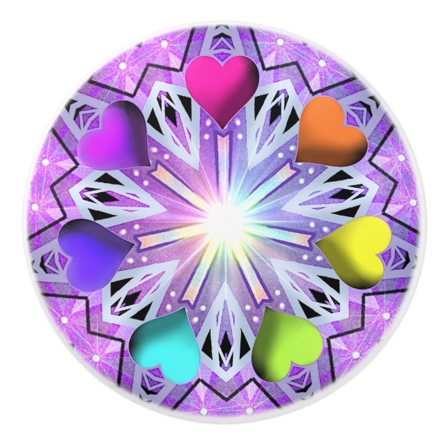 Lila W2 Keramikknauf (Vorderseite)