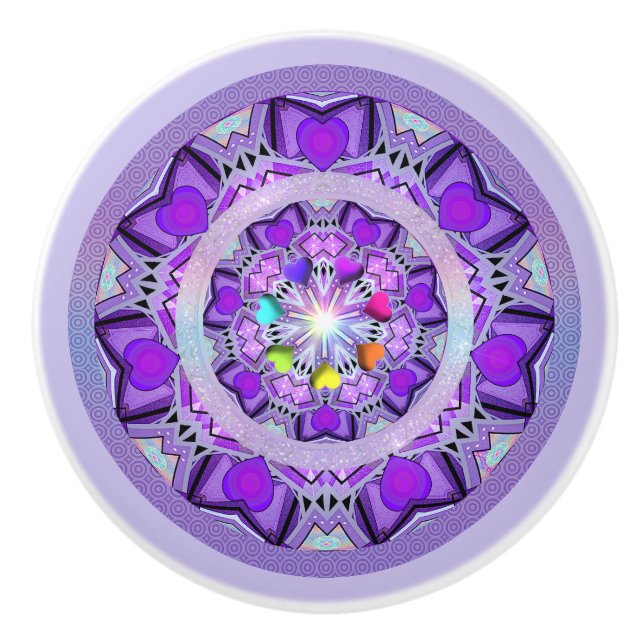 Lila W2 Keramikknauf (Vorderseite)