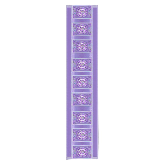 Lila W2 Kurzer Tischläufer (Vorderseite)