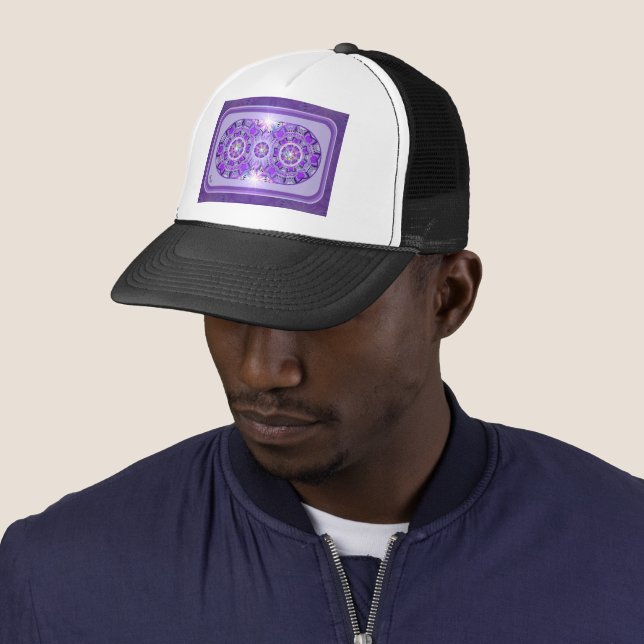 Lila W2 Truckerkappe (Beispiel)