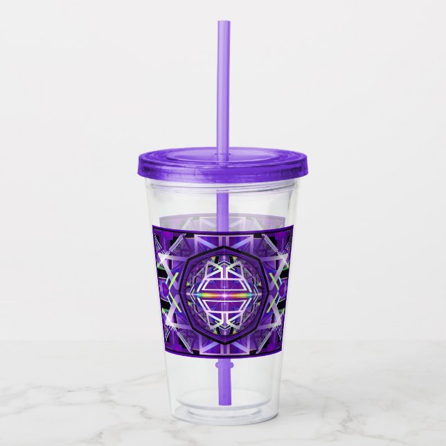 Lila W3 Acrylic Tumbler Acryltrinkbecher (Vorderseite)