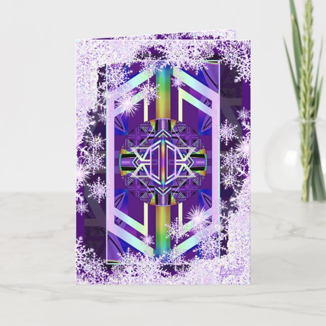 Lila w3-Begrüßung Karte (Vorderseite)