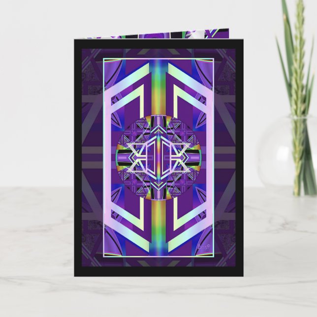 Lila W3-Geburtstagkarte Dankeskarte (Vorderseite)