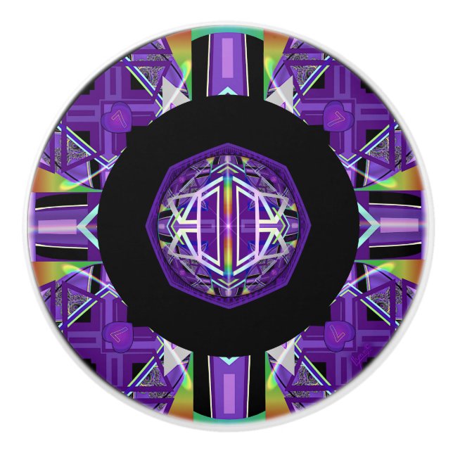 Lila W3 Keramikknauf (Vorderseite)