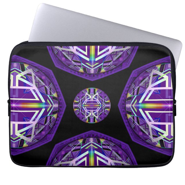 Lila W3 Laptopschutzhülle (Vorderseite)