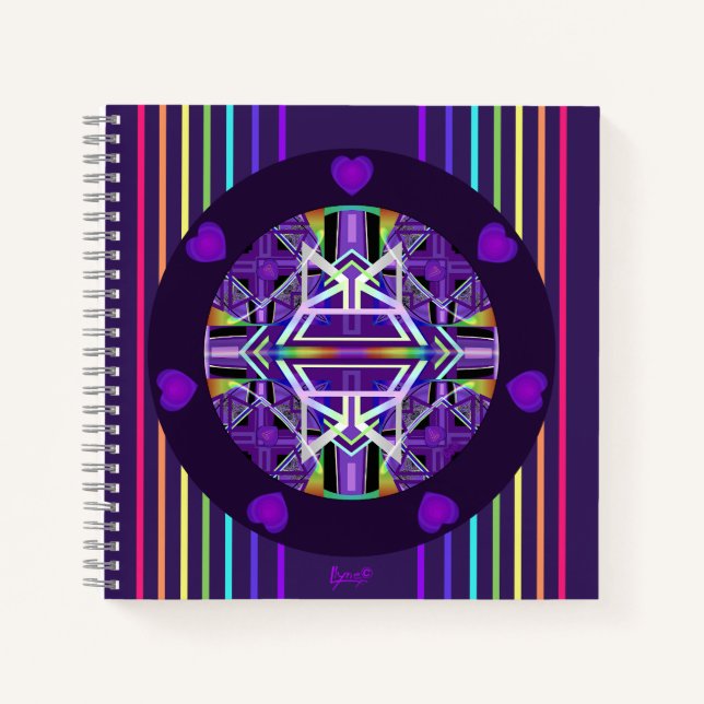 Lila W3-Notebook Notizbuch (Vorderseite)