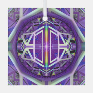 Lila W3 Ornament Aus Glas