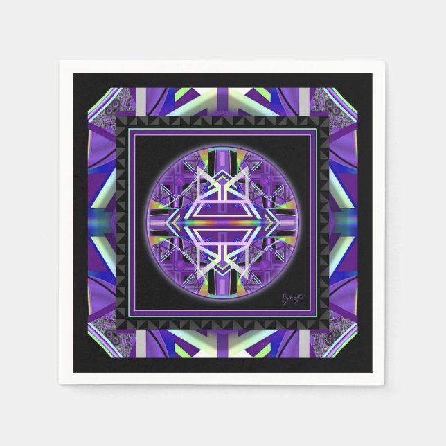 Lila W3 Serviette (Vorderseite)