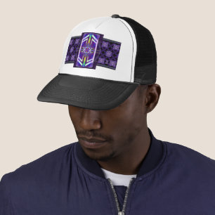 Lila W3 Truckerkappe