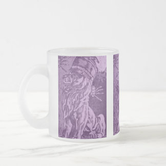 Lila Wächter-Band-Löwe und Spinnen Mattglastasse